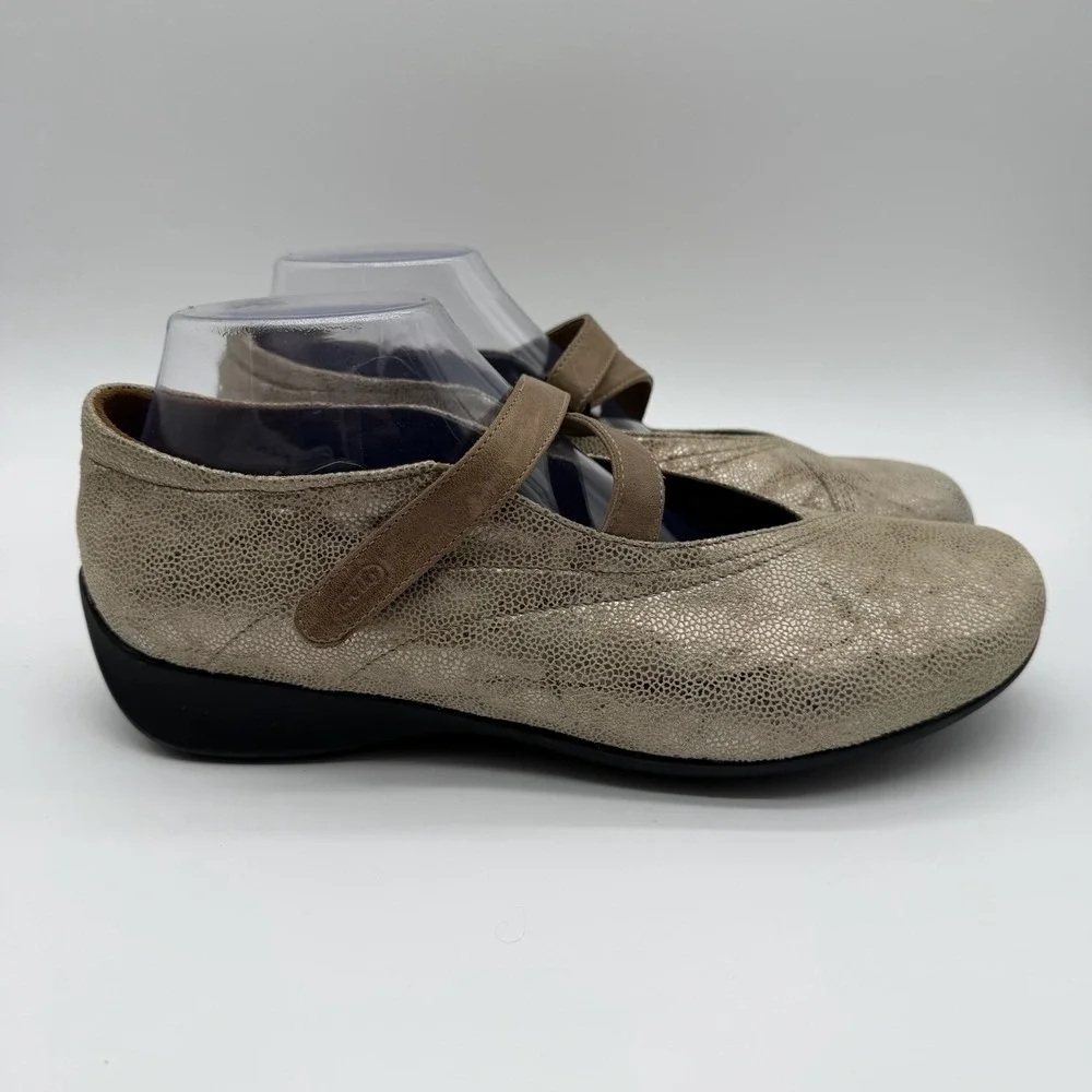 Wolky Women's Passion Mary Jane Shoes Beige Snake Embossed Leather EU 43 / US 12